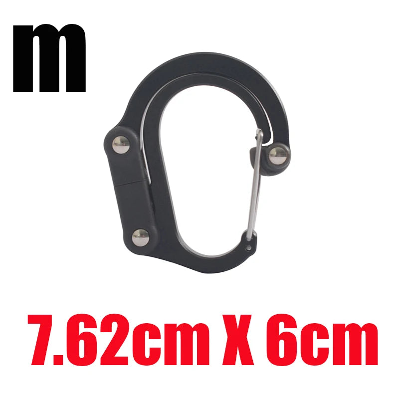 Hybrid Gear Clips Multi-function Swivel Buckle D-Type Carabiner Non-Locking Strong Clip