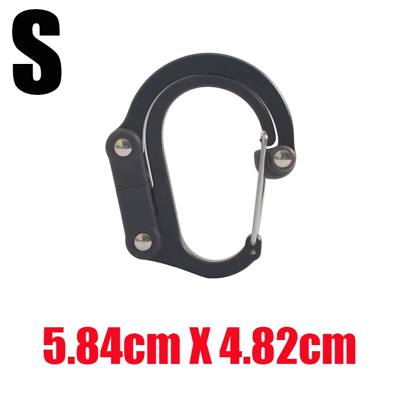 Hybrid Gear Clips Multi-function Swivel Buckle D-Type Carabiner Non-Locking Strong Clip