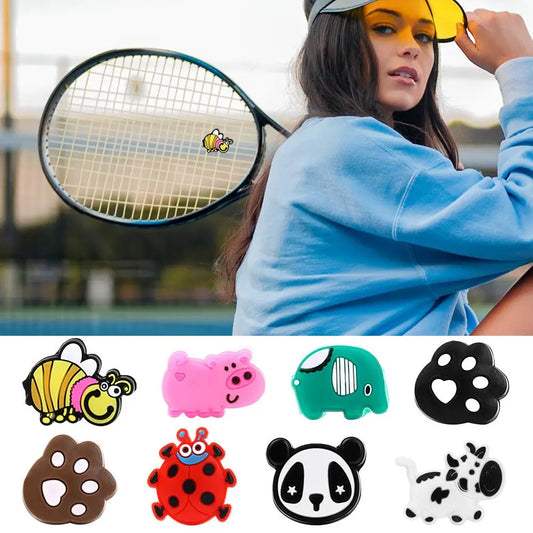 Tennis Racket Dampeners -  Silicone Durable Cartoon Animals
